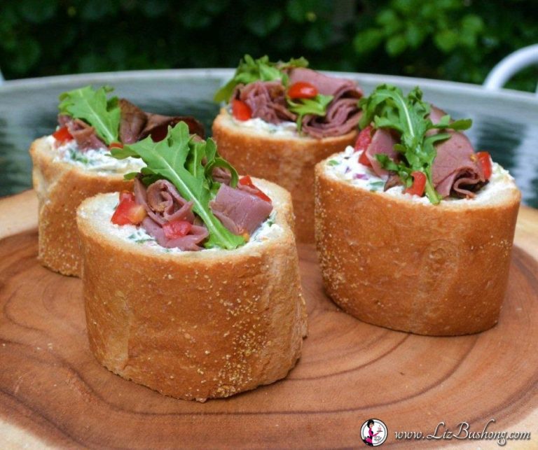 Beef Pockets Stuffed with Vegetable Spread