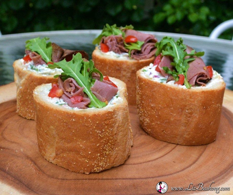 Beef Pockets Stuffed with Vegetable Spread