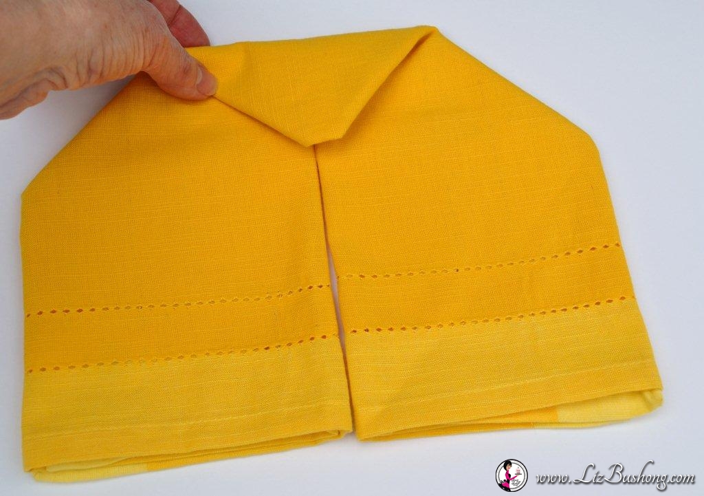Bunny Ear napkin fold-step10-www.lizbushong.com