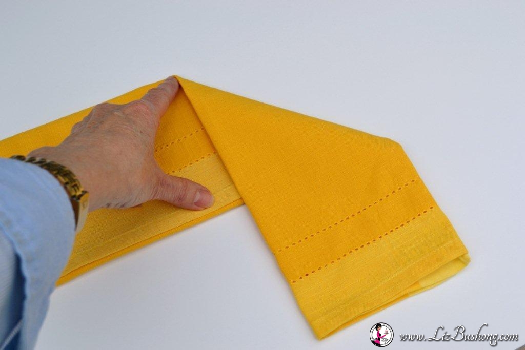 Bunny Ears- napkin-fold-step 7