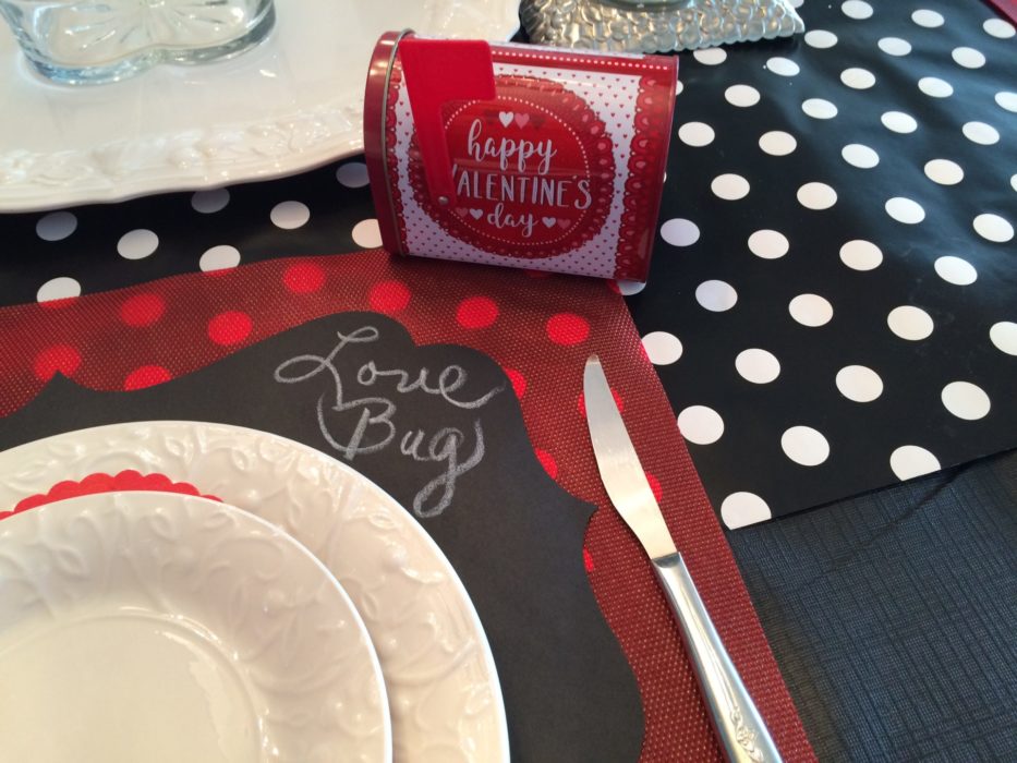 Marie's valentine placesetting