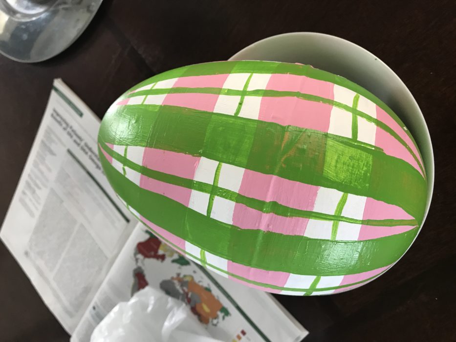 Egg Topiary plaid- lizbushong.com