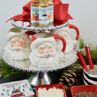 Hot chocolate bar with santa mugs.LIzbushong.com
