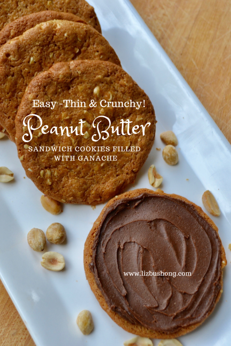 Thin Crunchy Peanut Butter Sandwich Cookies with Ganache Lizbushong.com