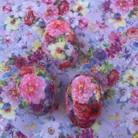 How to make floral decoupage Easter Eggs lizbushong.com