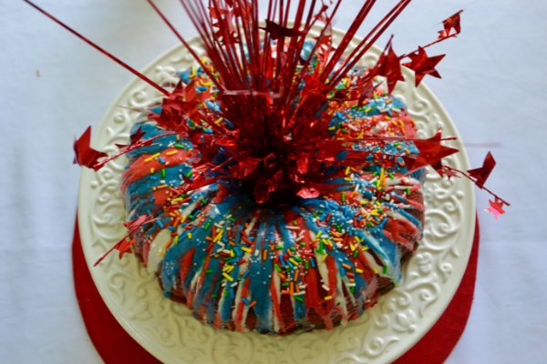 How to make fire works bundt cake lizbushong.com