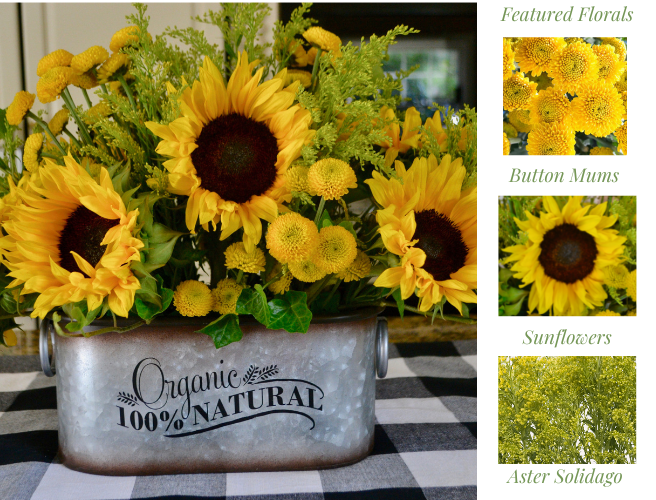 Floral Tutorial Sunflower centerpiece lizbushong.com