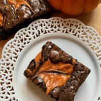 Pumpkin Swirl Brownies lizbushong.com
