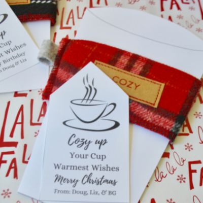How to make gift package for cozy cup warmers lizbushong.com