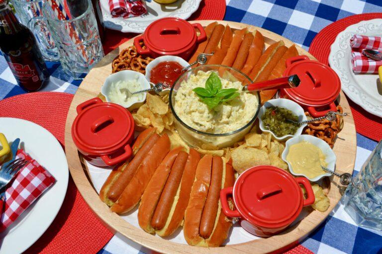 How to Build Hot Dog Charcuterie Board lizbushong.com.