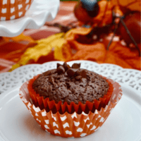 Making Pumpkin Spice Brownie Muffins lizbushong.com