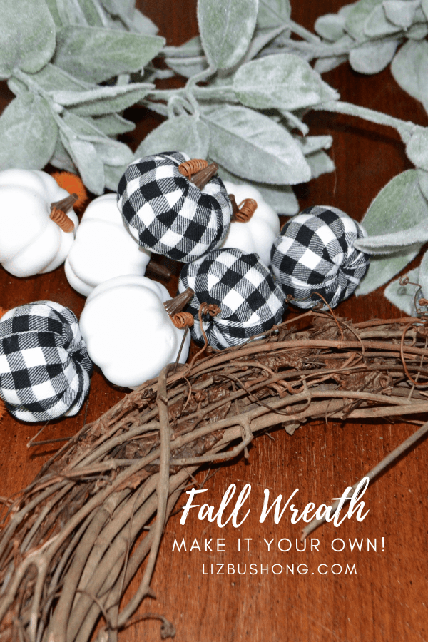 How to make a fall wreath with lambs ear, lizbushong.com