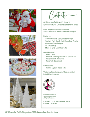 Christmas issue contents all about the table magazine