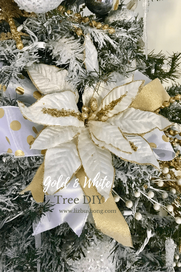 Gold white diningroom Decor lizbushong.com-tree ornaments