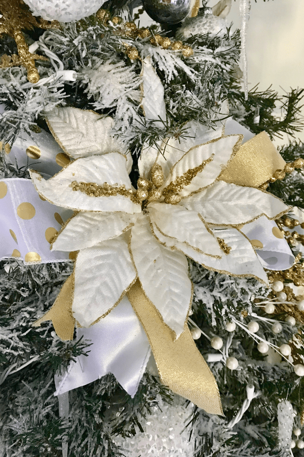 Gold white diningroom Decor lizbushong.com-tree ornaments