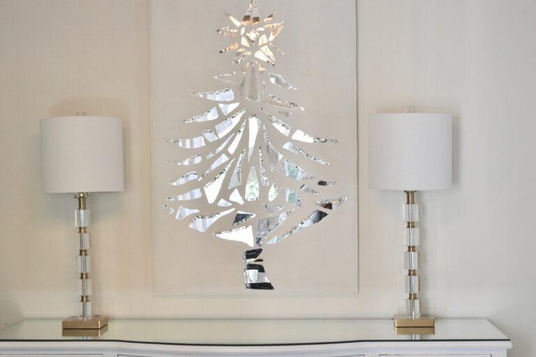Mirrored Christmas Tree Wall Art lizbushong.com
