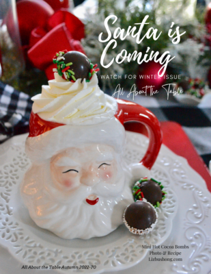 All about the table magazine cover Santa is coming lizbushong.com
