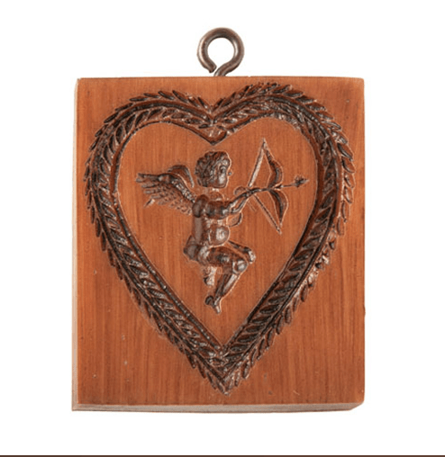 Cupid Wooden Cookie Mold lizbushong.com