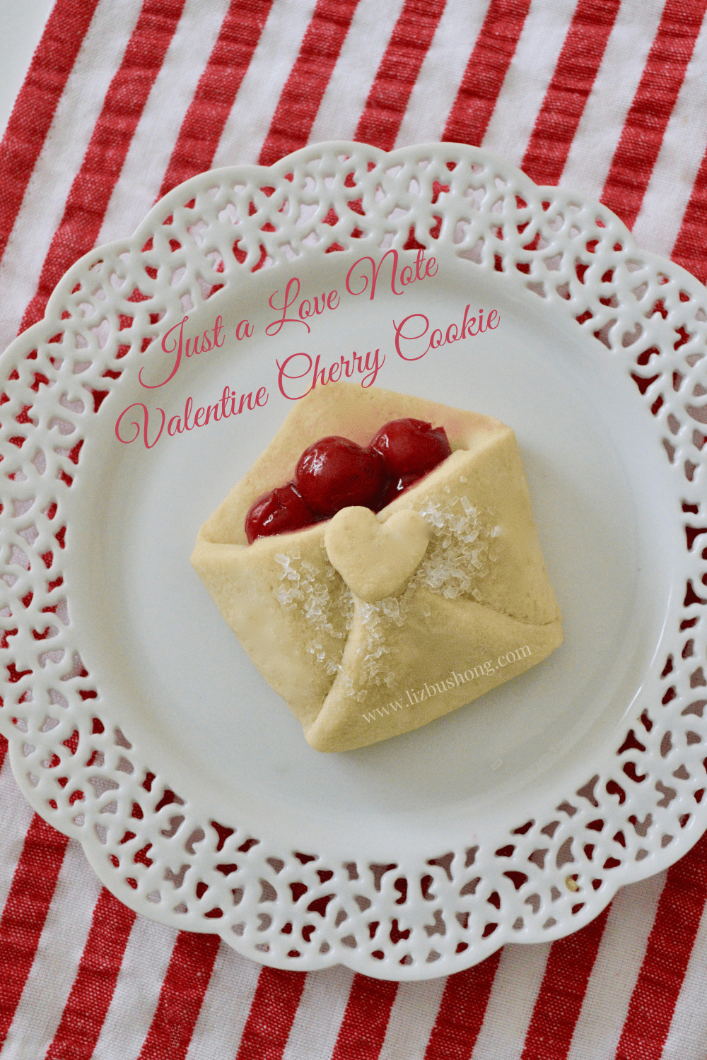 How to make Cherry Envelope Cookies lizbushong.com