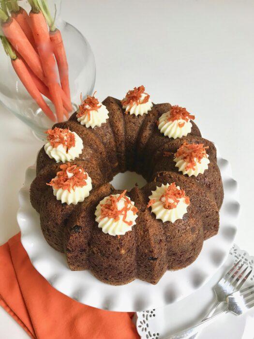 How to make a carrot cake bundt cake with cream cheese filling lizbushong.com