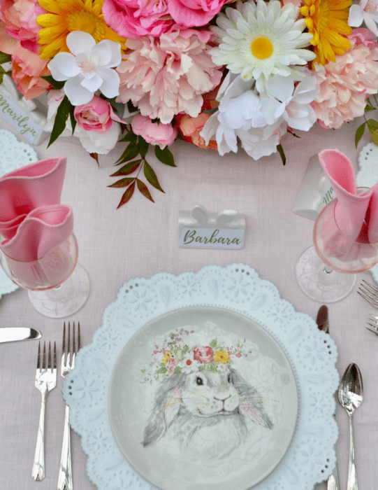 For the ladies bunny tablescape lizbushong.com