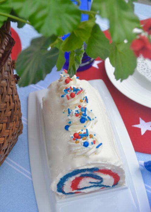 How to make red white & blue cake roll lizbushong.com