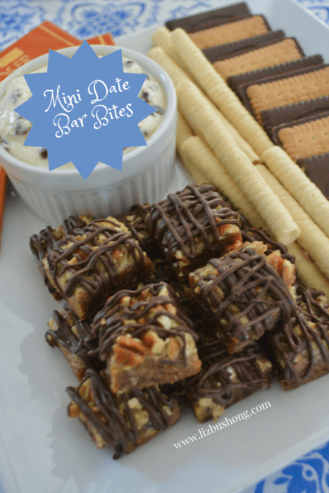 Mini Date Chocolate Bar Bites lizbushong.com