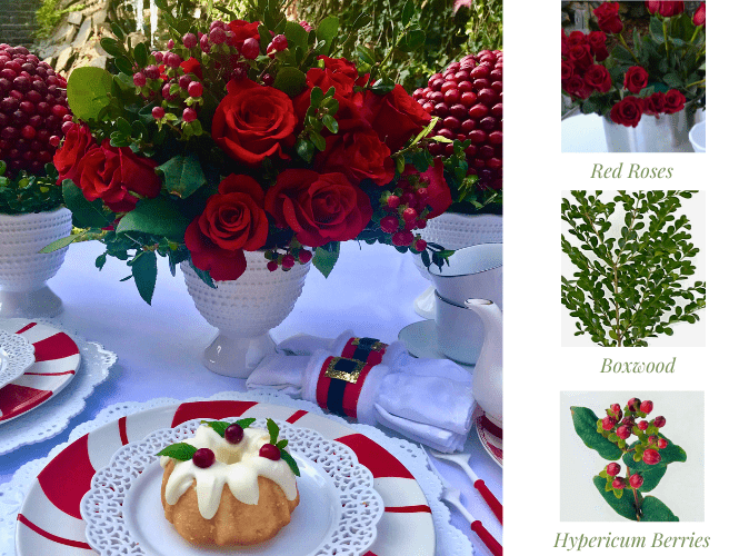 DIY Rose Cranberry Centerpiece lizbushong.com