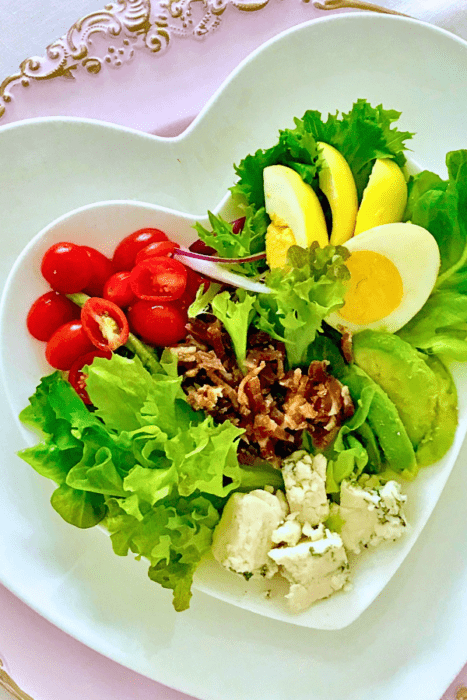 How to make Valentine Cobb Salad with Peppercorn dressing lizbushong.com