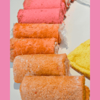 How to make a Swiss Almond Pink Vertical Cake sponge cakes ready to frost lizbushong.com