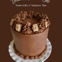 How to make a decadent chocolate snickers cake. Lizbushong.com