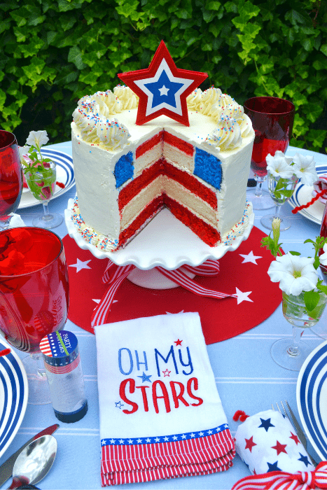 American Flag Cake lizbushong.com