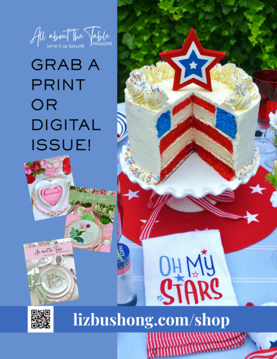 All About the Table magazine Summer Issue Back cover, lizbushong.com