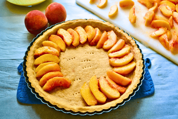 How to make a peach cream tart with shortbread crust lizbushong.com
