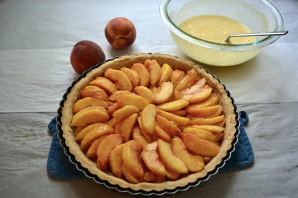How to make a peach cream tart with shortbread crust lizbushong.com