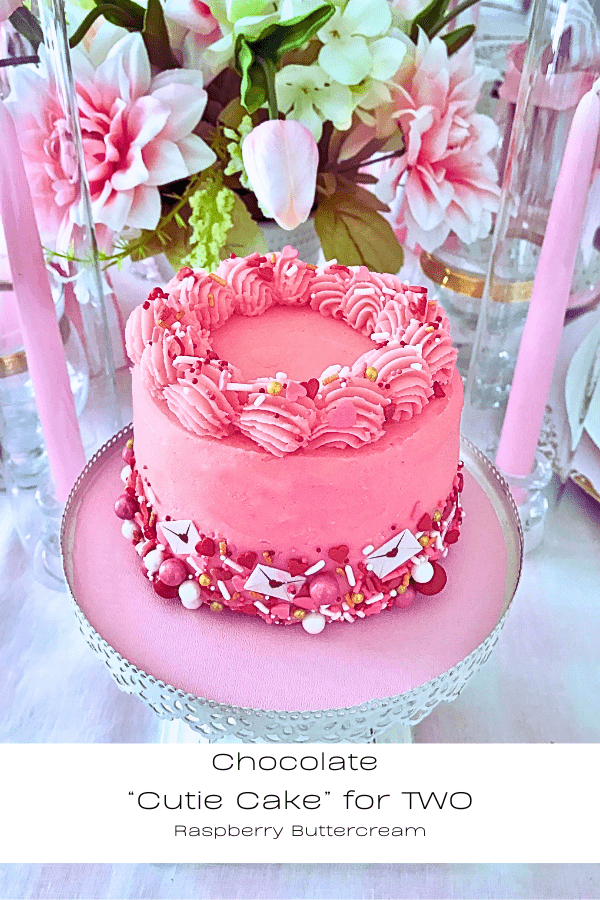 How to make Chocolate Cutie Cakes with Raspberry Buttercream and love note sprinkles lizbushong.com